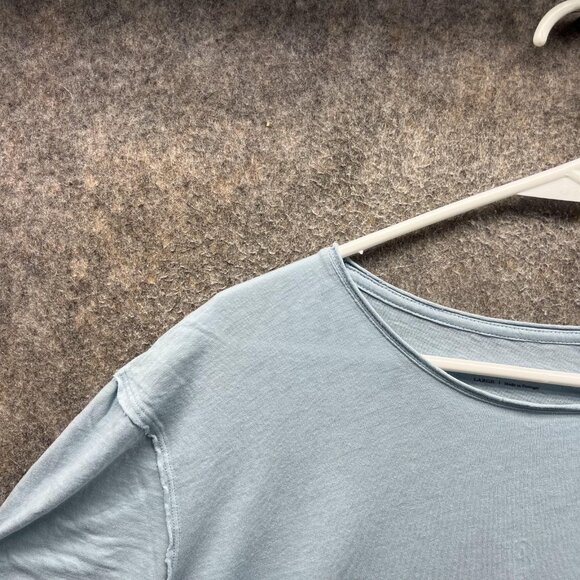 All Saints Shirt Mens Large Blue Crew Neck Short Sleeve Tee Lightweight - Picture 8 of 12